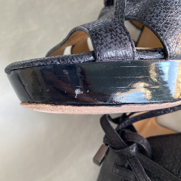 Coach Moreen Heels Black Platform Leather Women Shoes Size 8 B - Picture 17 of 17